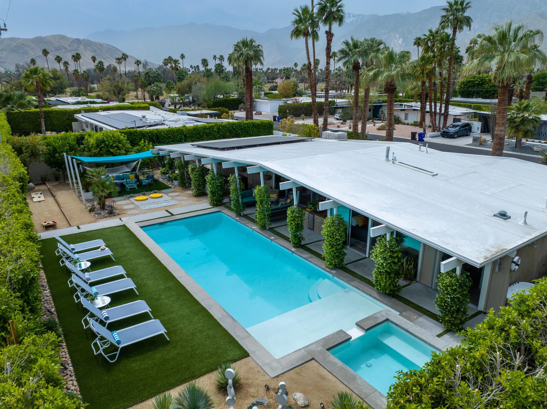 Aerial pool views