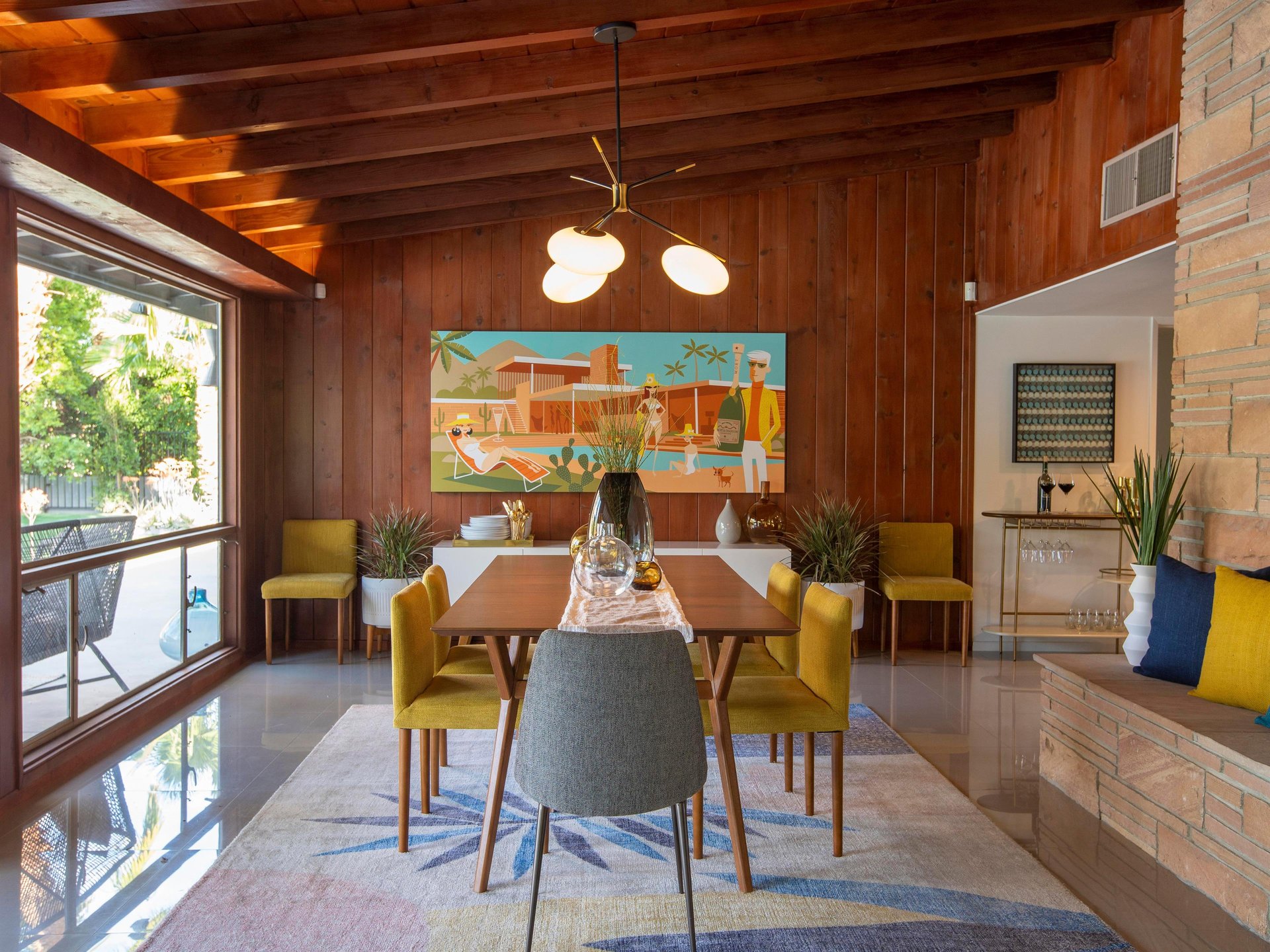 Stylish dining room by West Elm