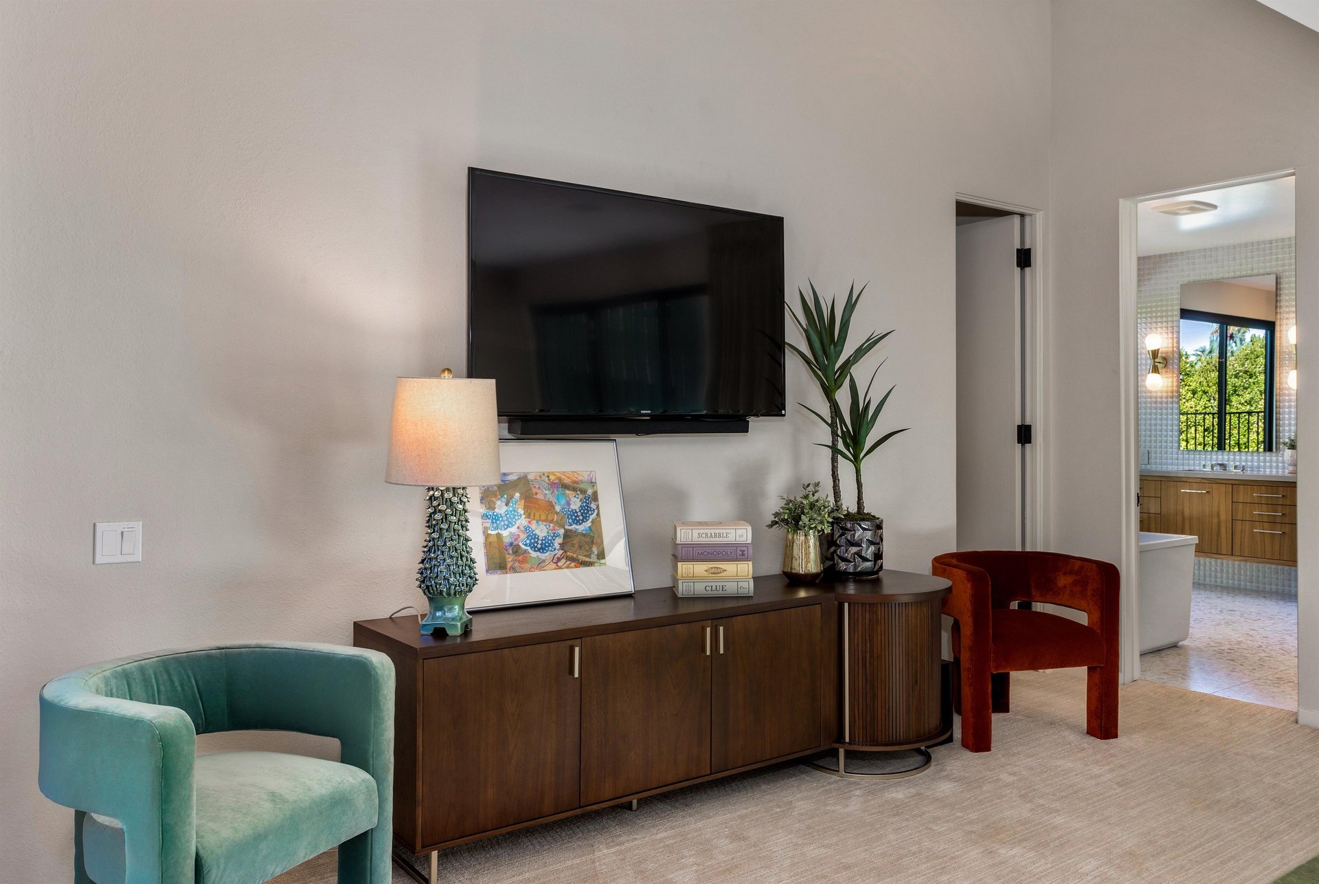 Flat screen televisions  perfect for a movie night