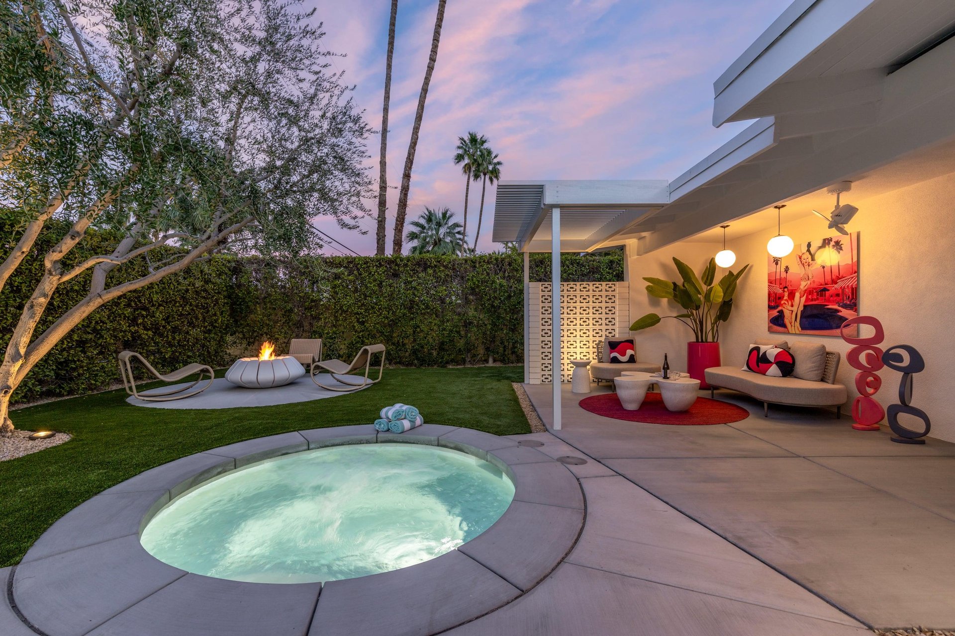 Take a soak in the hot tub