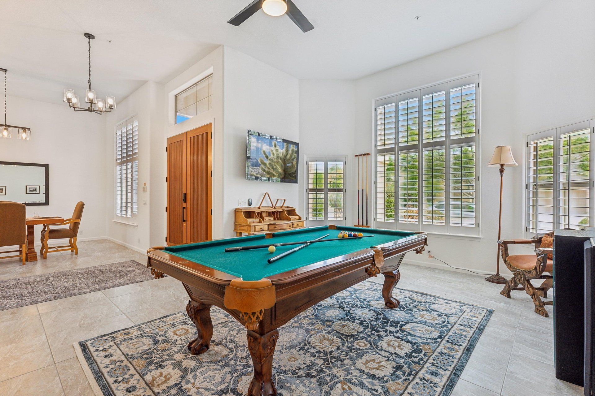 Game Room 8 foot pool table. not pictured  ping pong table toper