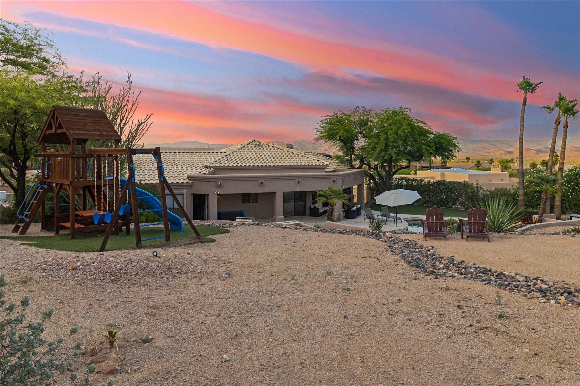 Huge Backyard with Jungle Gym