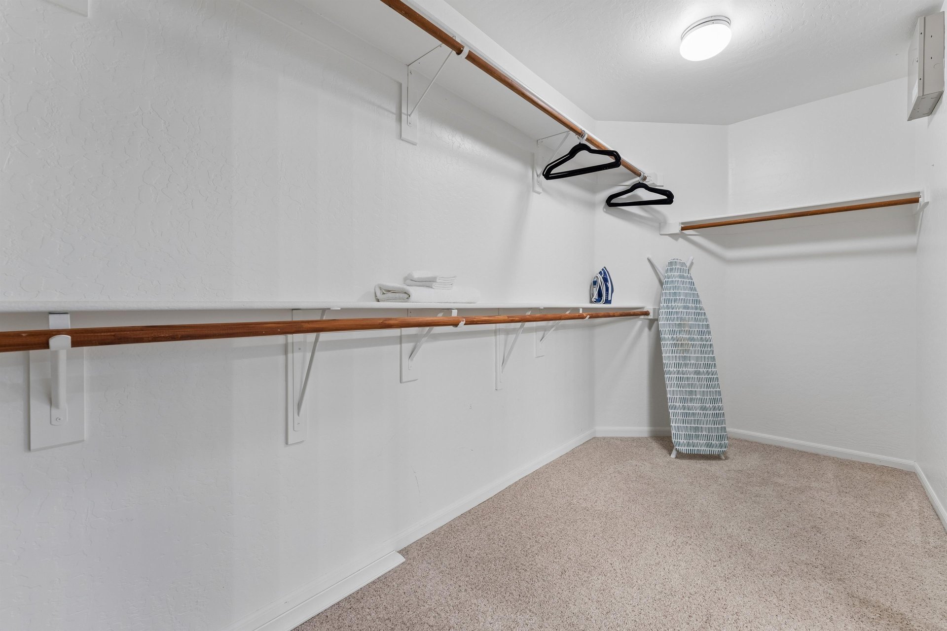 Large walkin closet space.