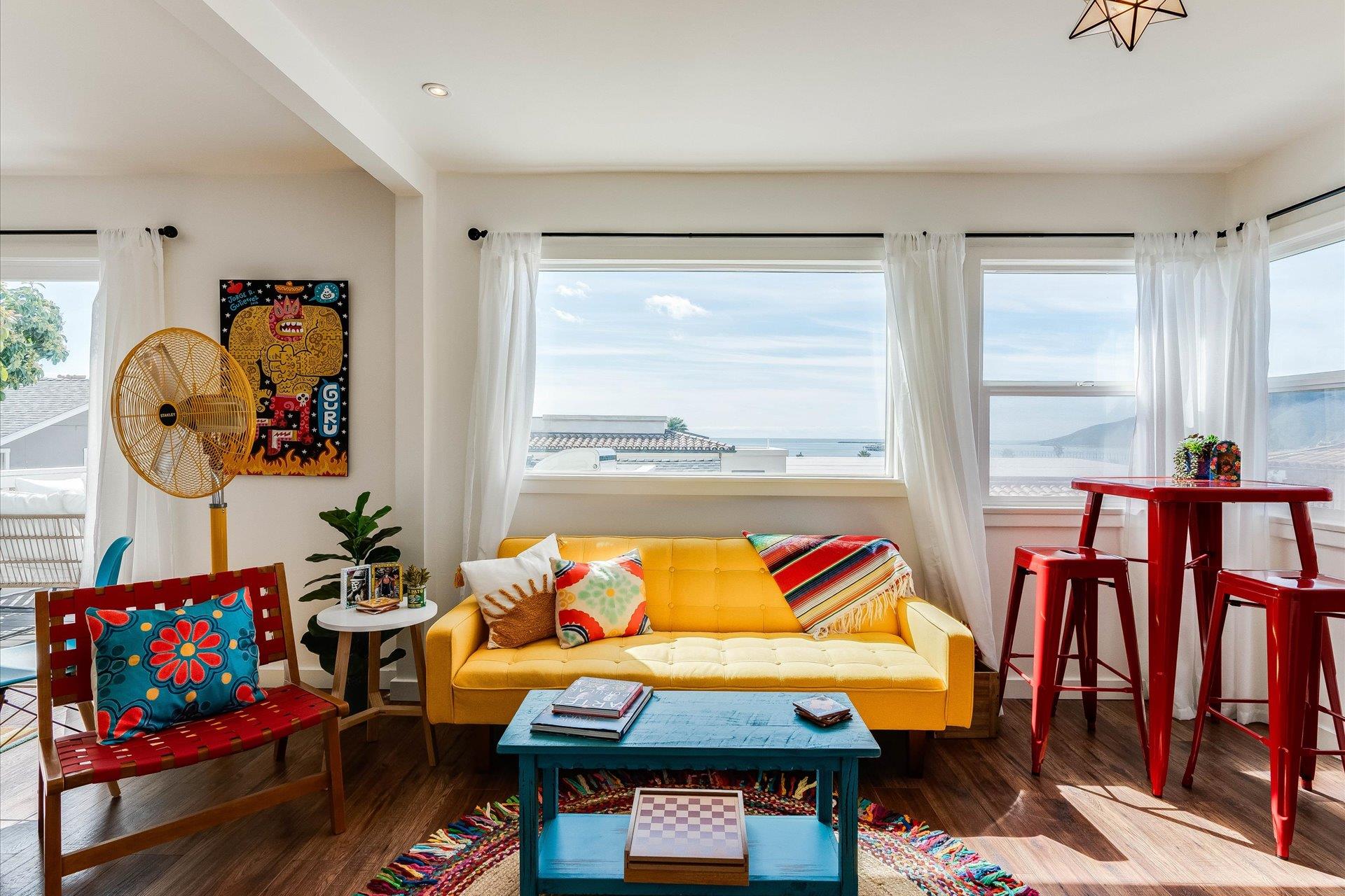 I love the large windows in the living room, great views and light