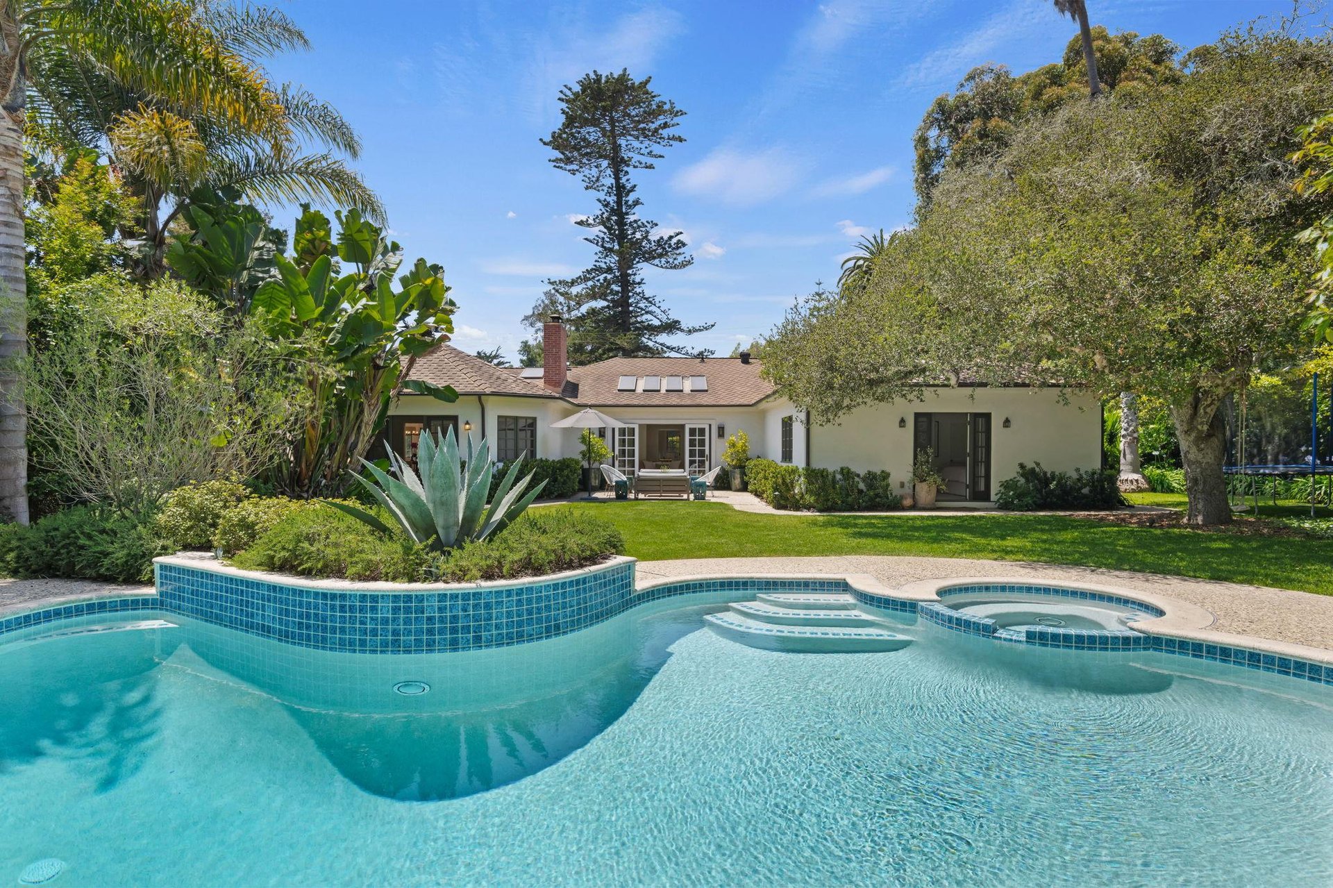 Pool, Jacuzzi, and Main House
