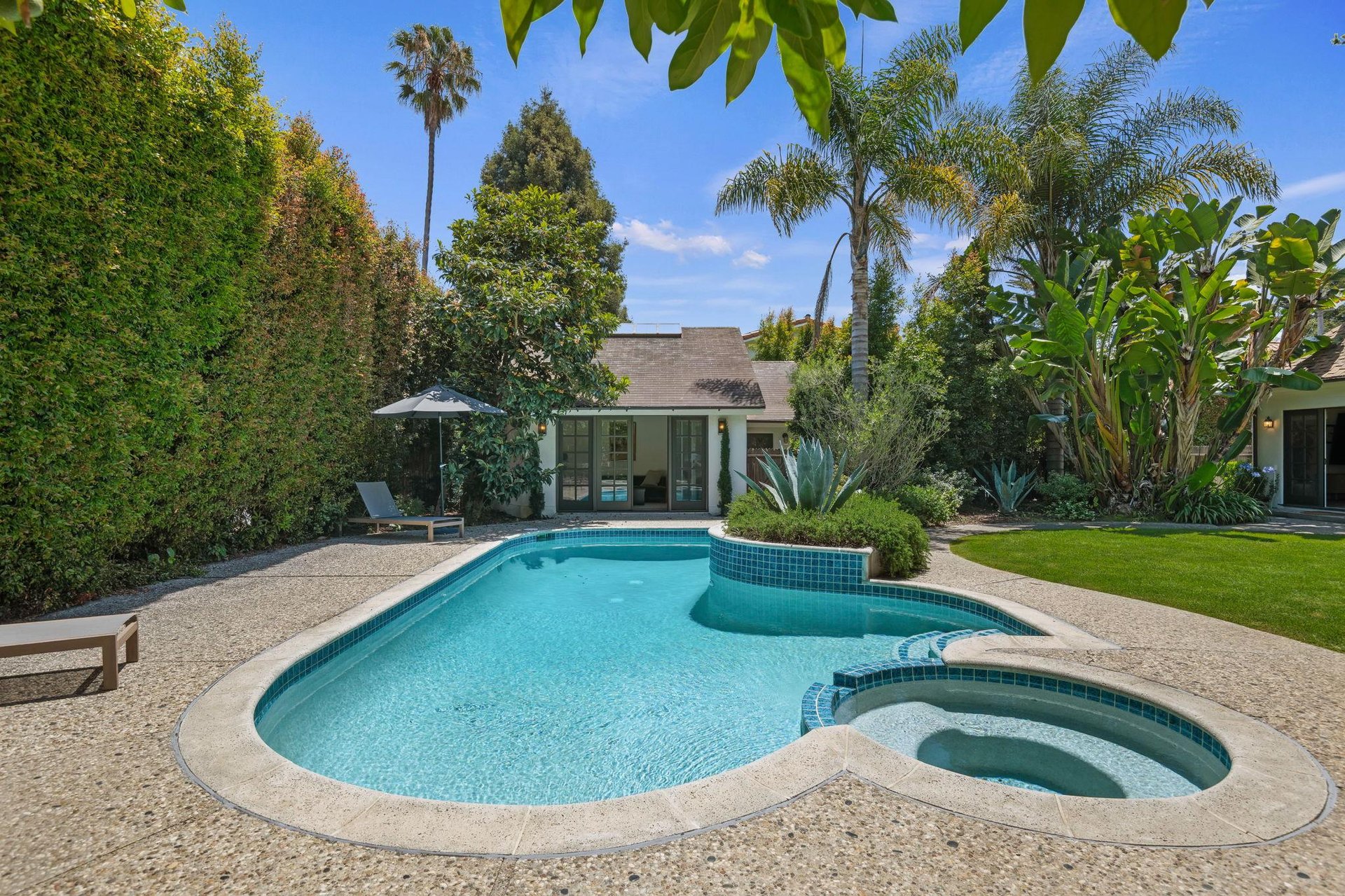 Pool, Jacuzzi, and Pool House