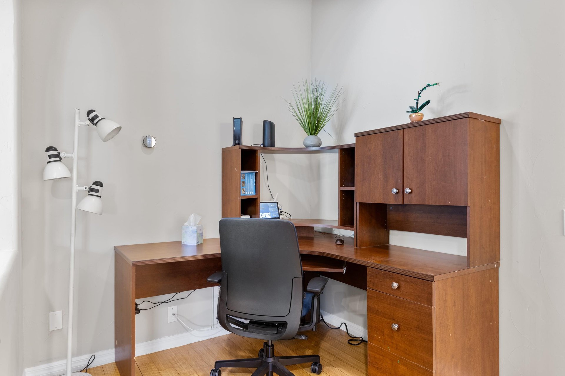 Office desk and chair for remote work