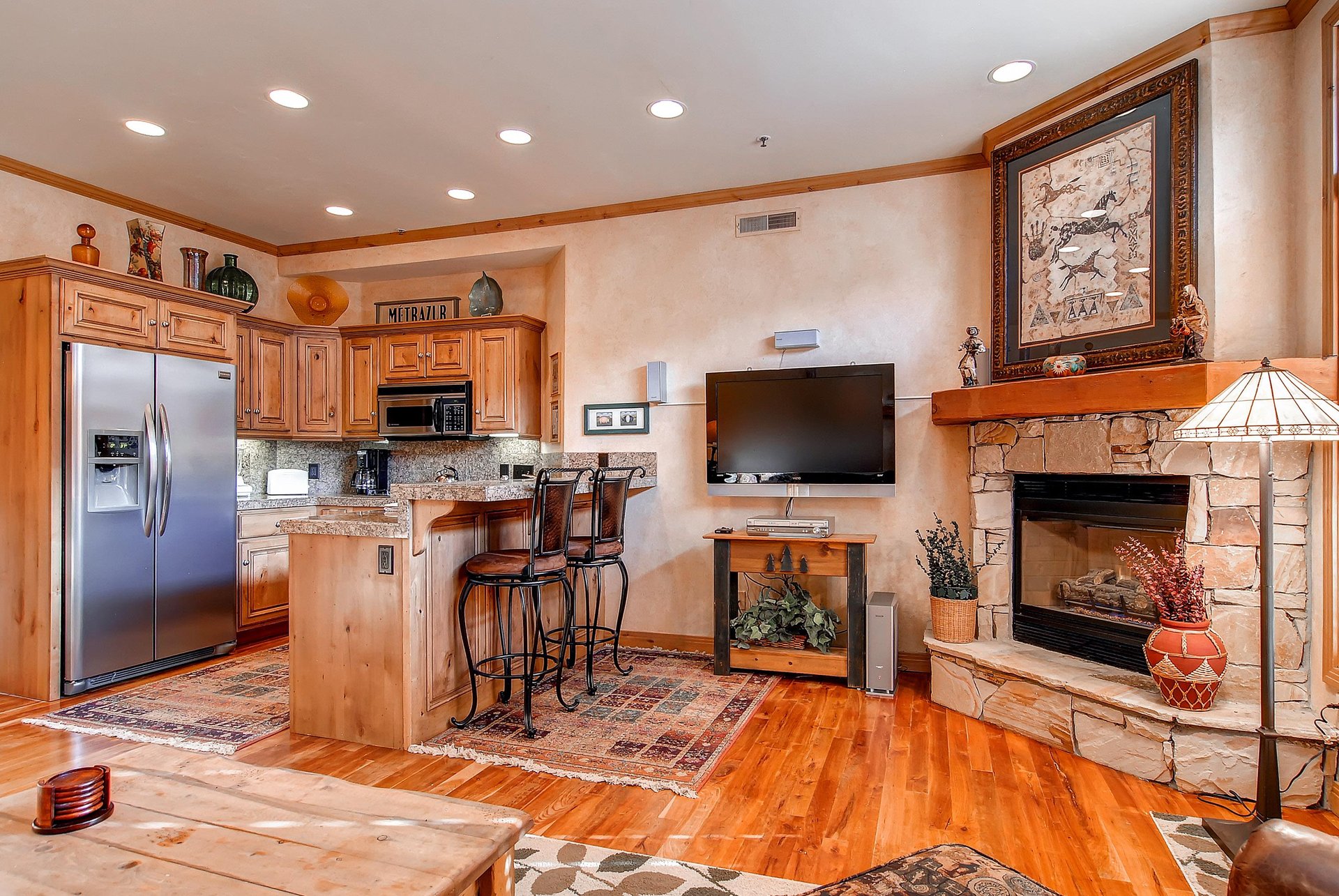 Elegant open floor plan  Park City LodgingLift Lodge 203