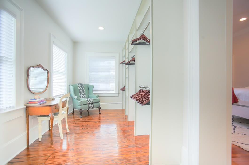 We come full circle to the expansive closet and sweet vanity area.