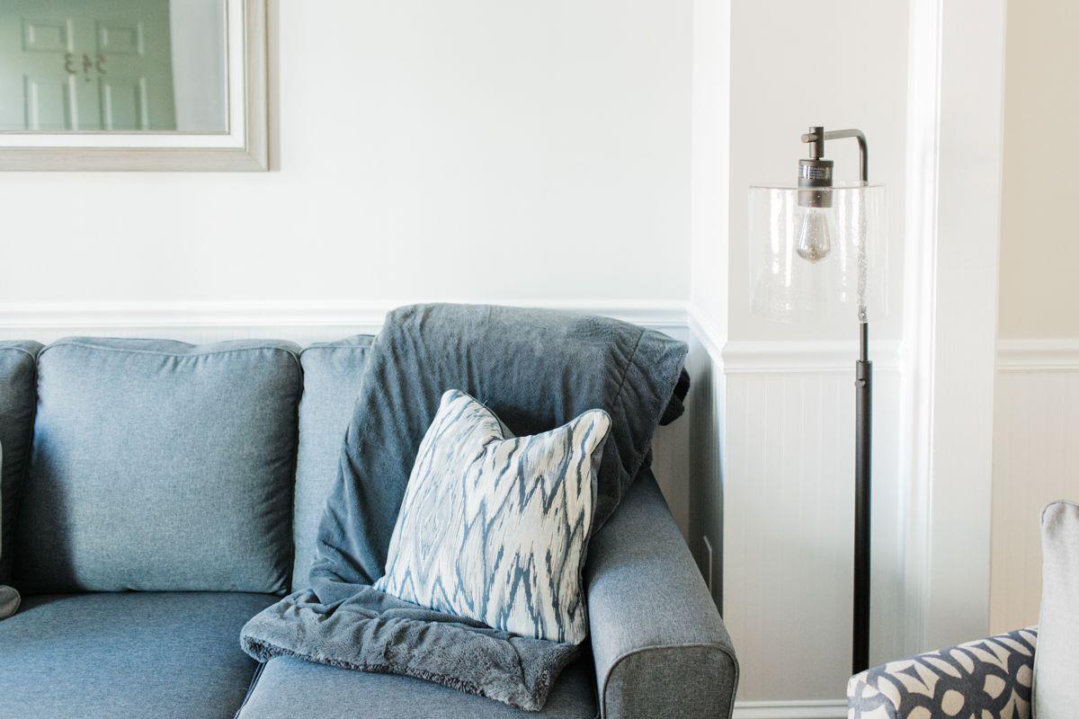 Cozy up with your favorite book in the living room.