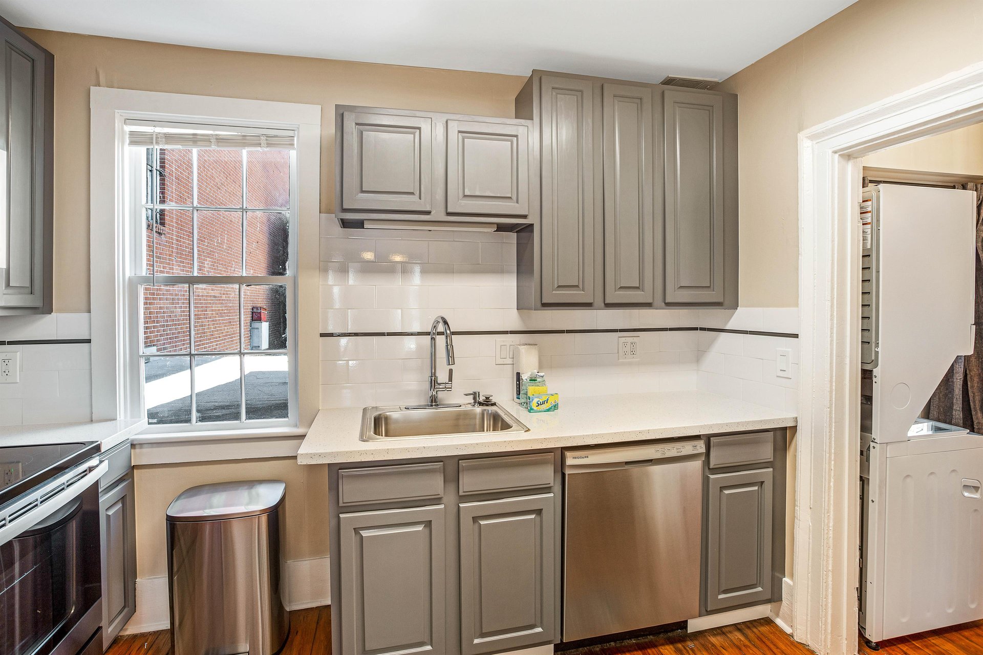 The kitchen is fully stocked with everything you need.