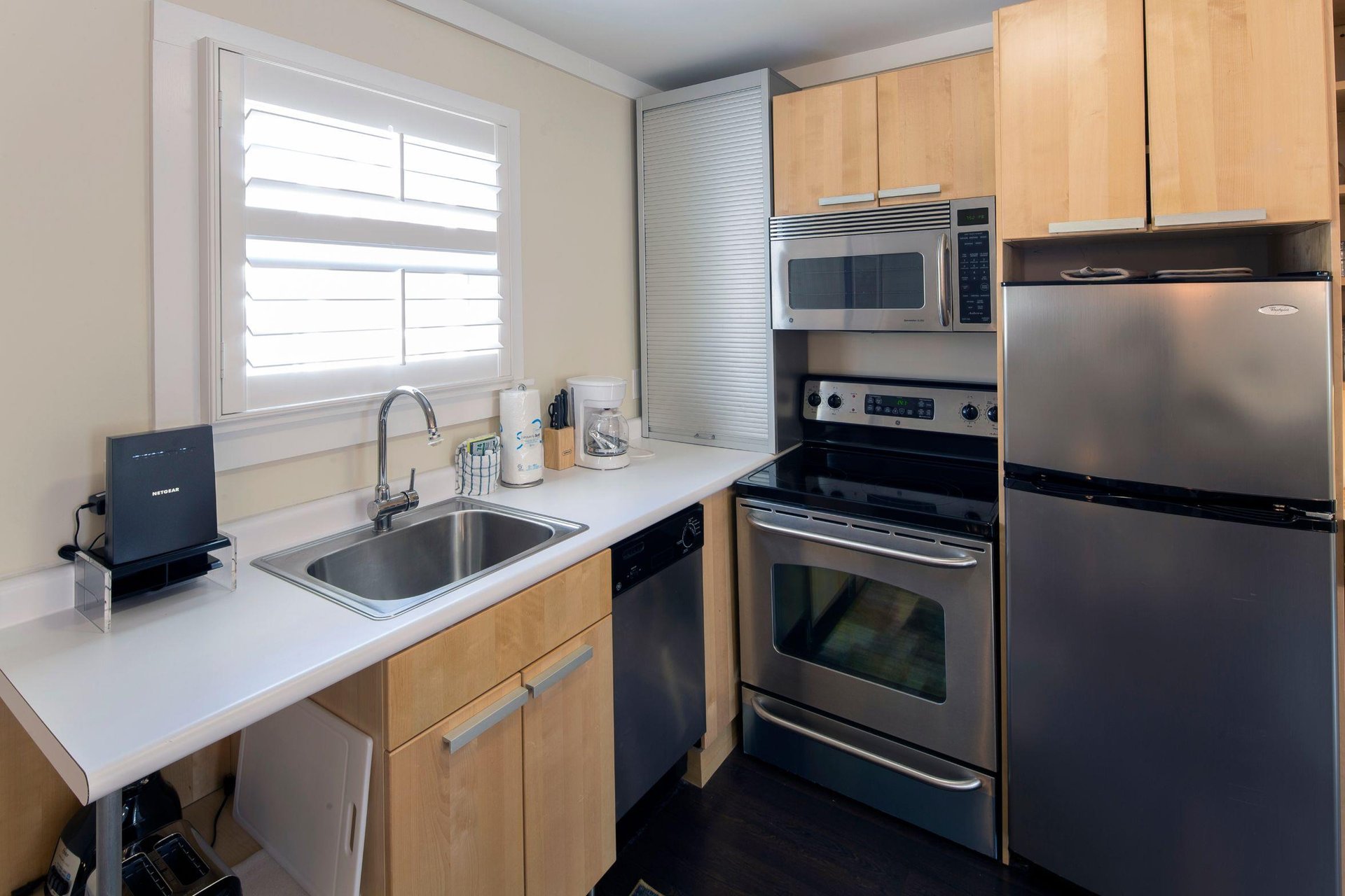 Prepare home cooked meals, or make a cup of joe before a day out on the town.