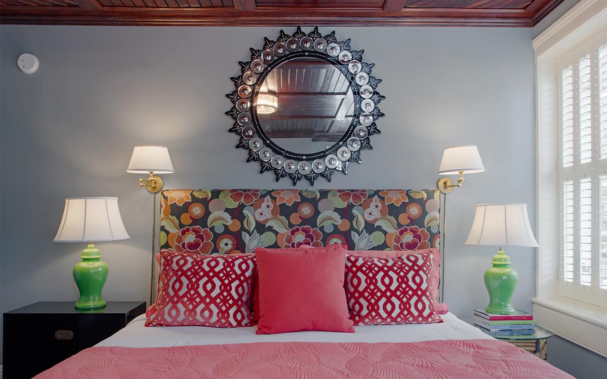 Crawl into bed after a day of exploring the town.