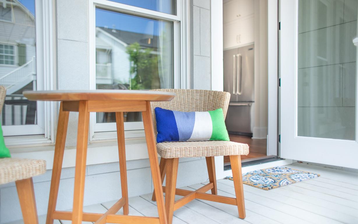 View of the back patio space.