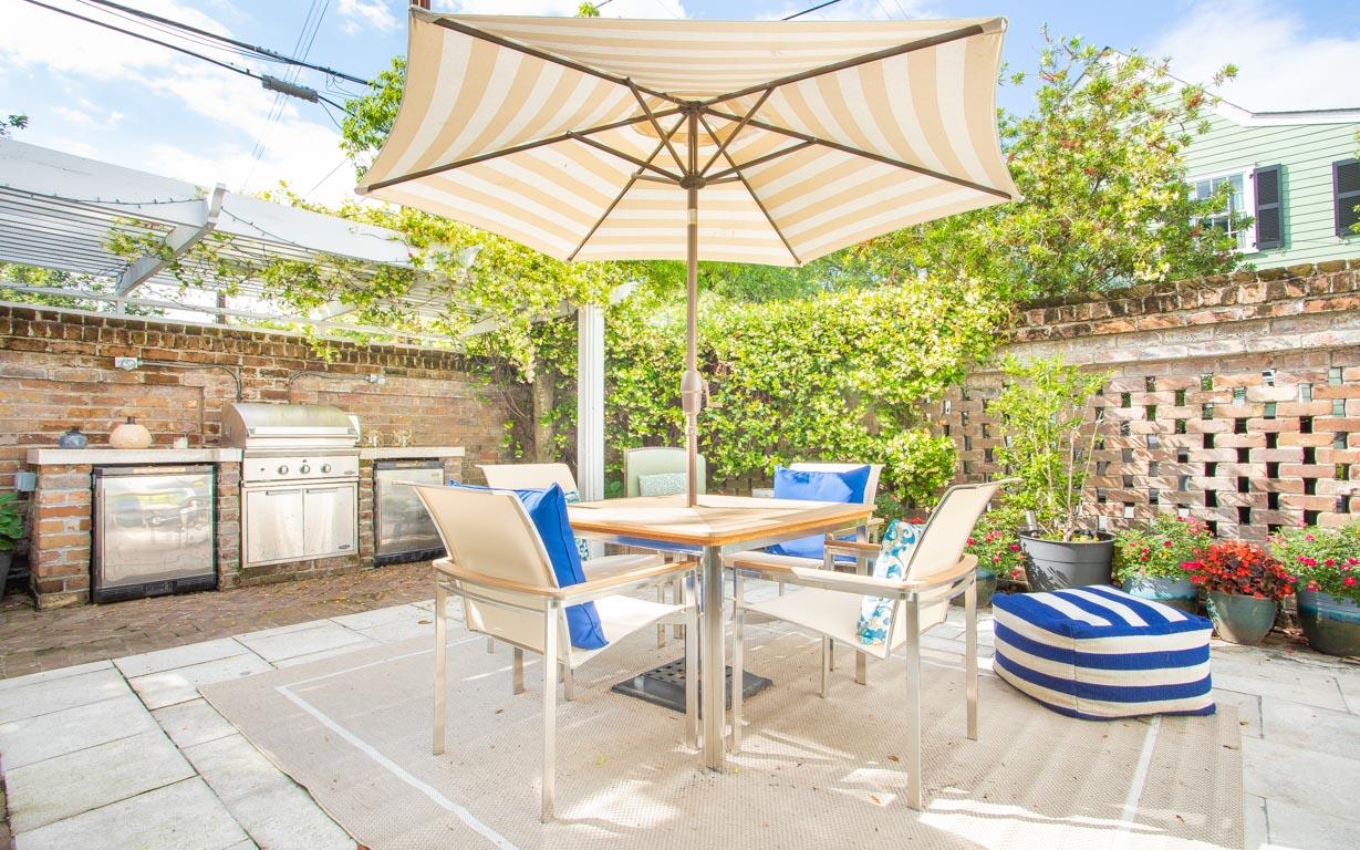 Relax under the shady umbrella.