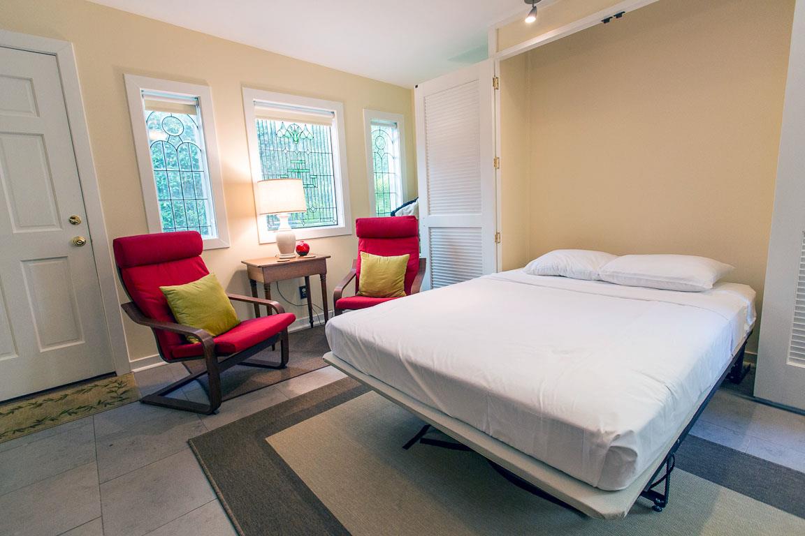 The Murphey bed can sleep an additional two guests.