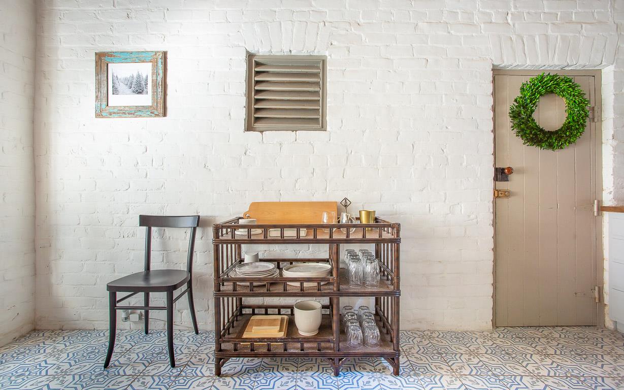 All the dishware you will need for short, or extended stays