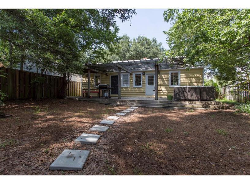 View of the house from the back yard.
