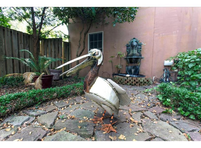 Whimsical Art in the Courtyard