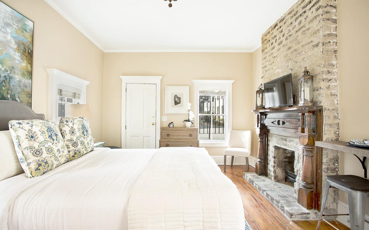 View of the spacious bedroom.