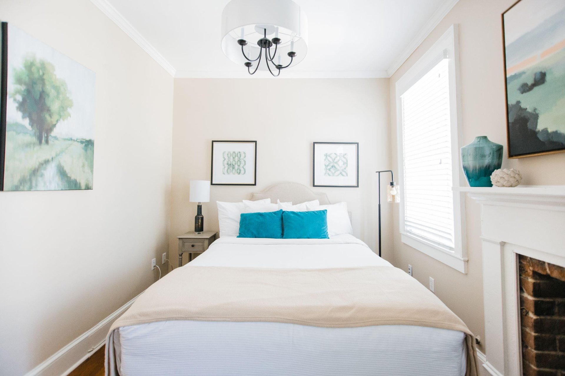 Ideal for guests with mobility issues, this main floor bedroom is right across the hall from a halfbath.