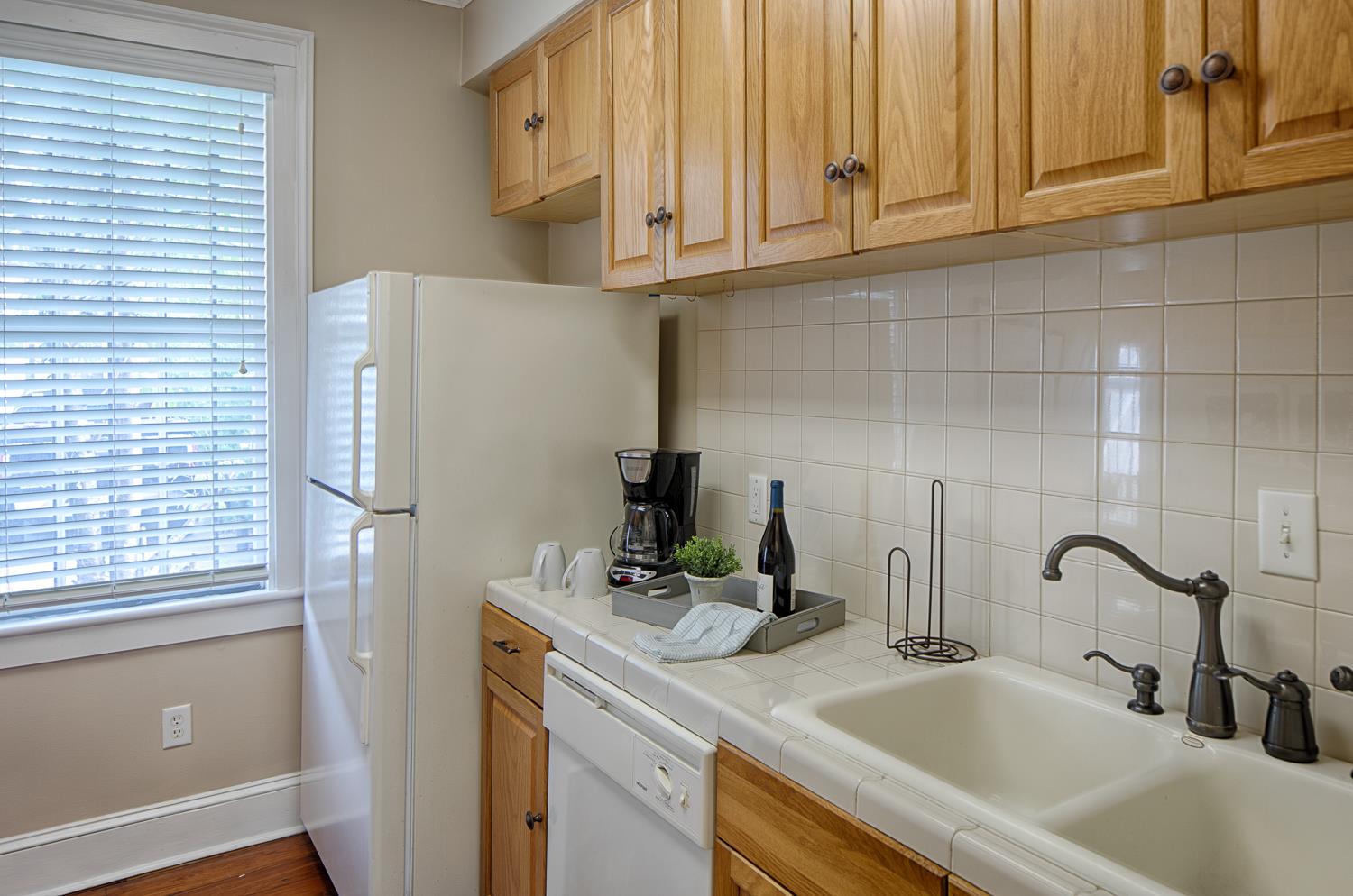 A full size refrigerator is great for stocking essentials