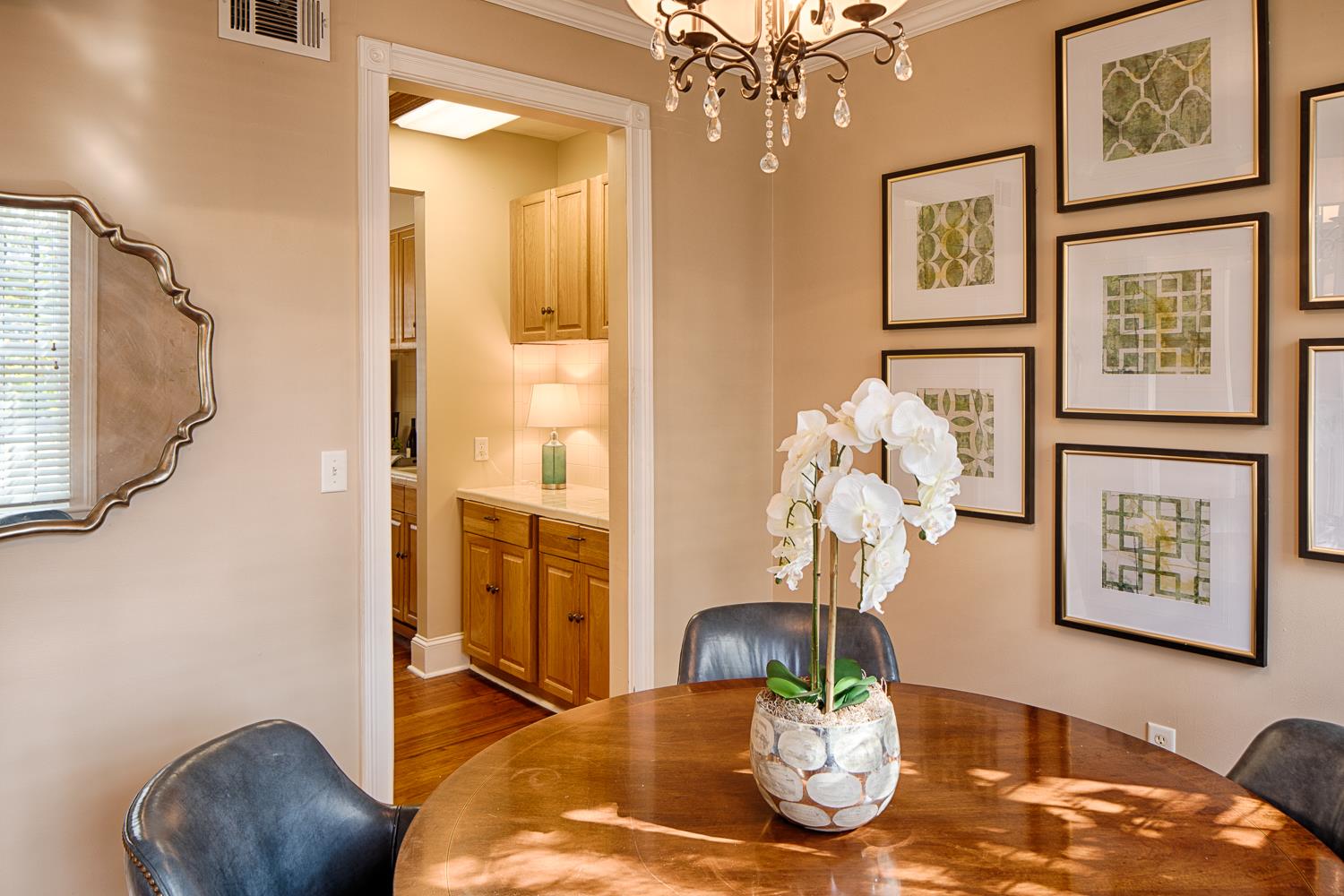 View of the dining area.