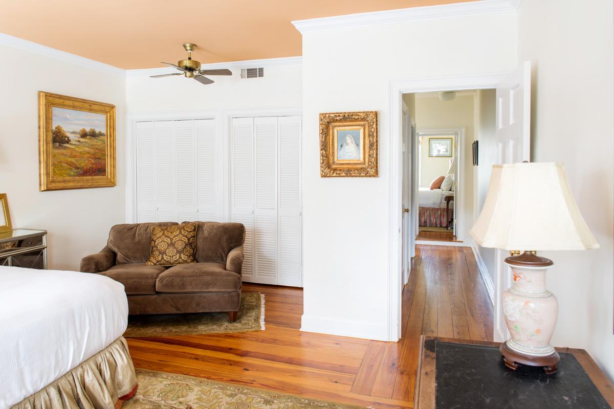 Ample closet space can be found in the primary bedroom.