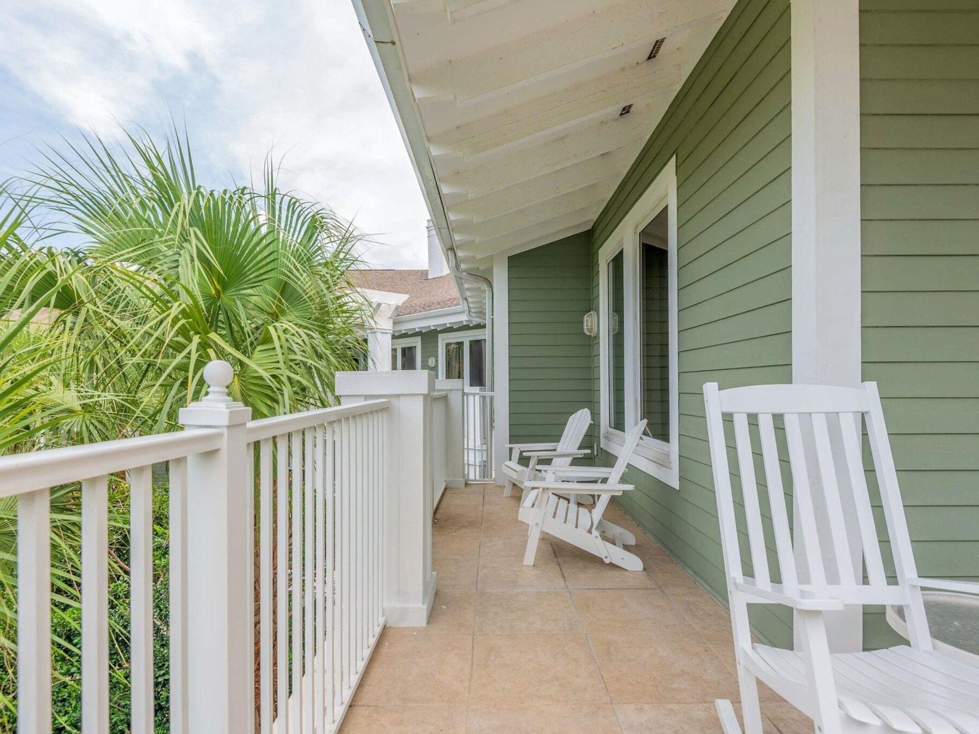A balcony with chairs at Observation Point
