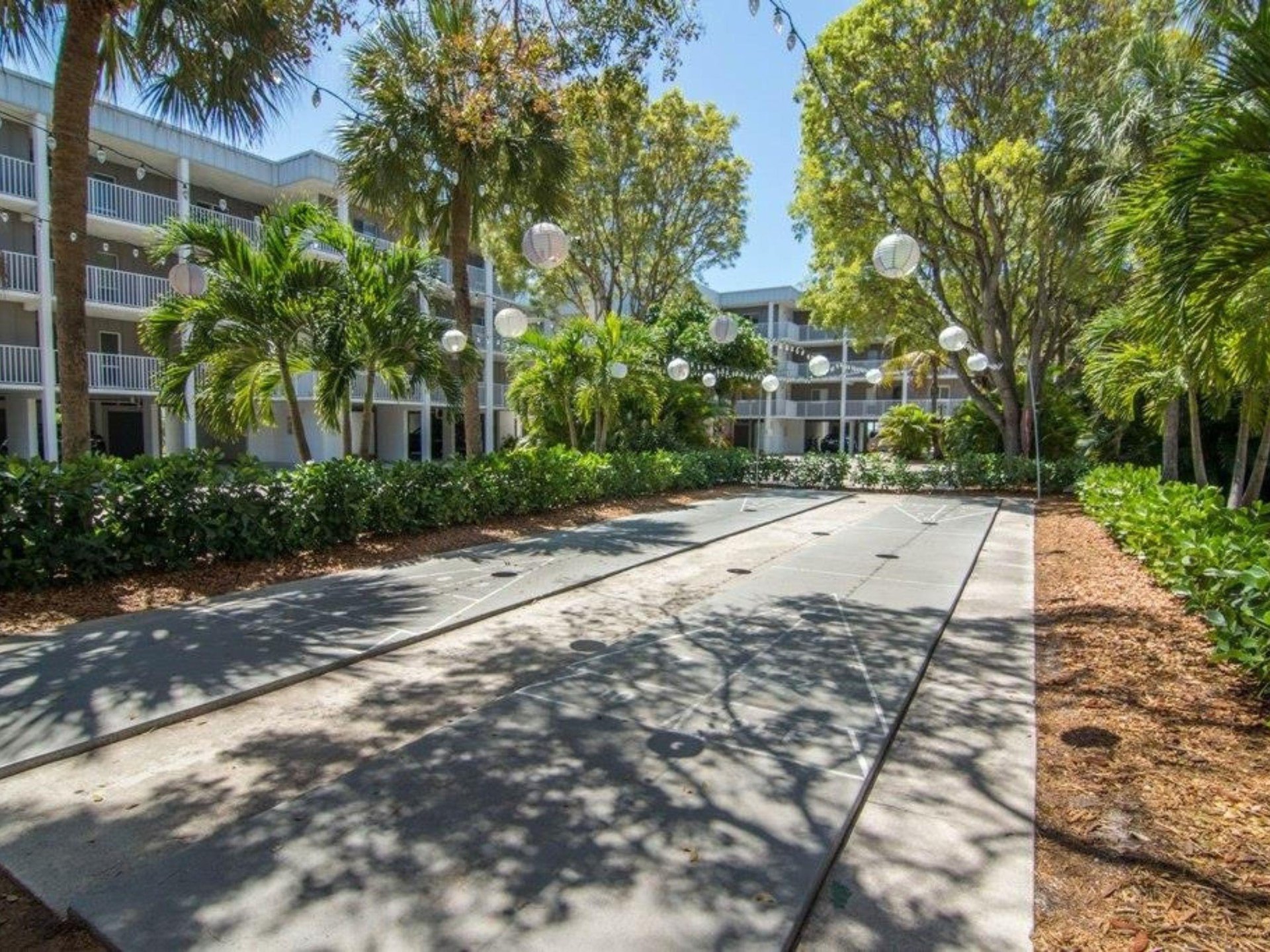 The shuffleboard couts at Island Beach Club on Sanibel Island