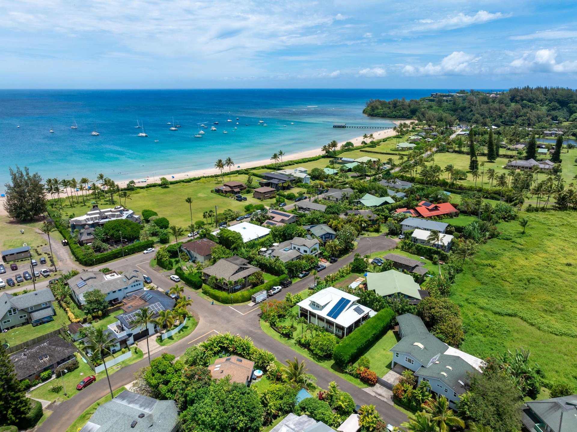Aerial view of One Hanalei in the Bottom Middle Corner