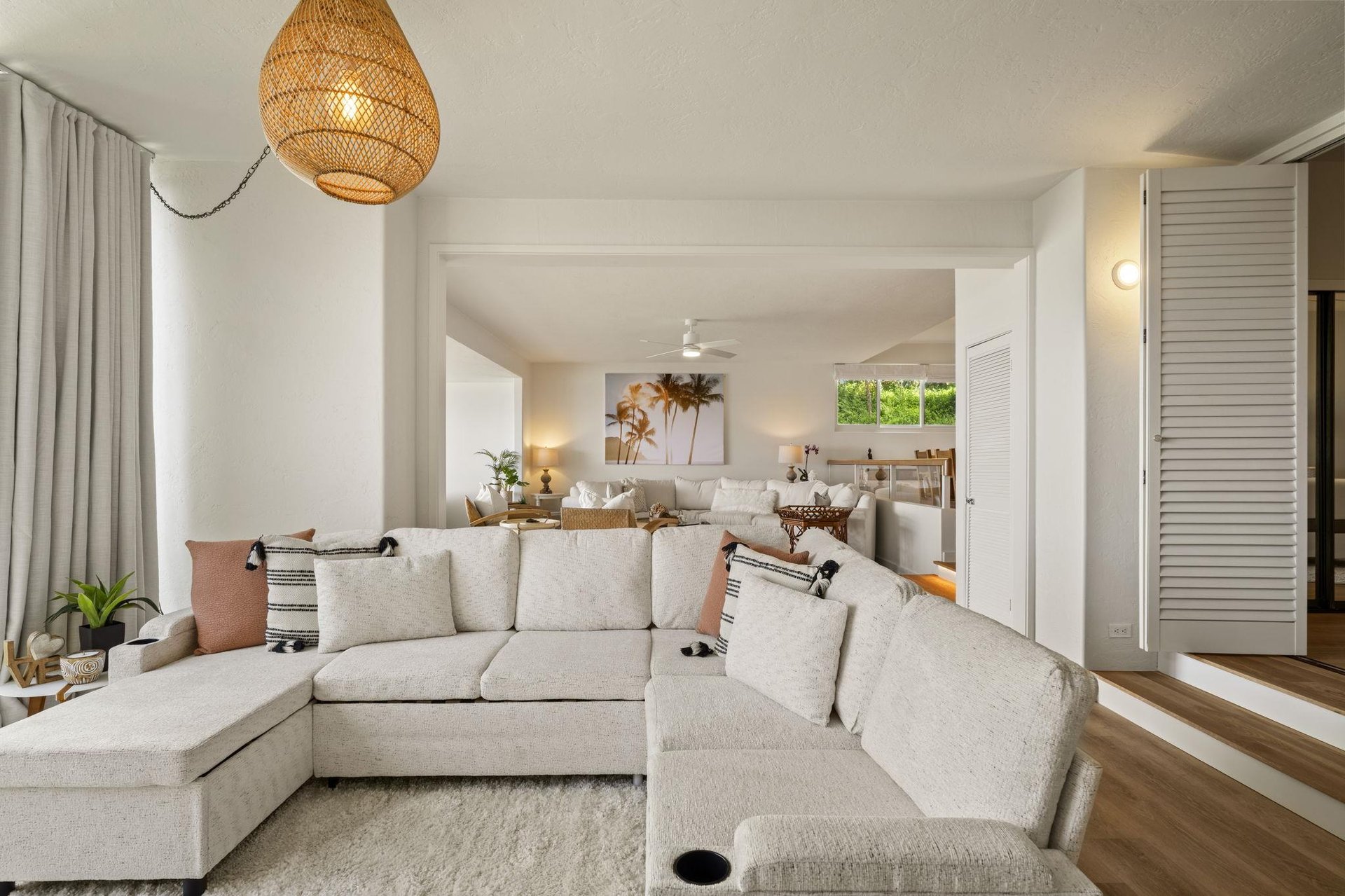 Entrance to the home and living room