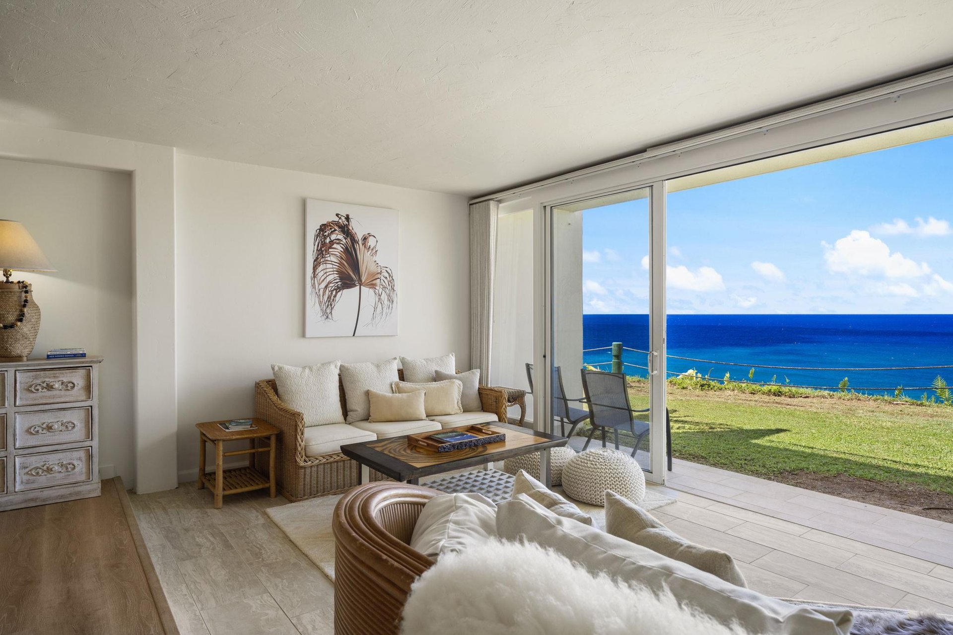 Tasteful decor and plush furniture