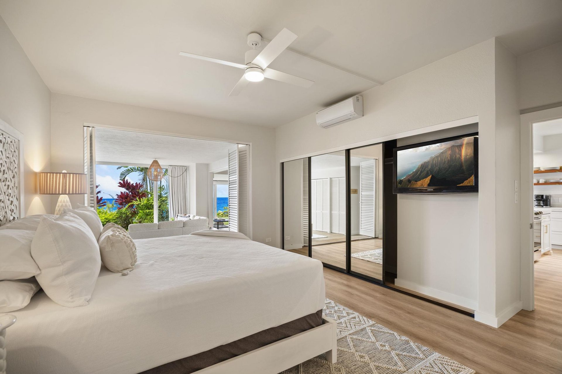 Master bedroom with TV