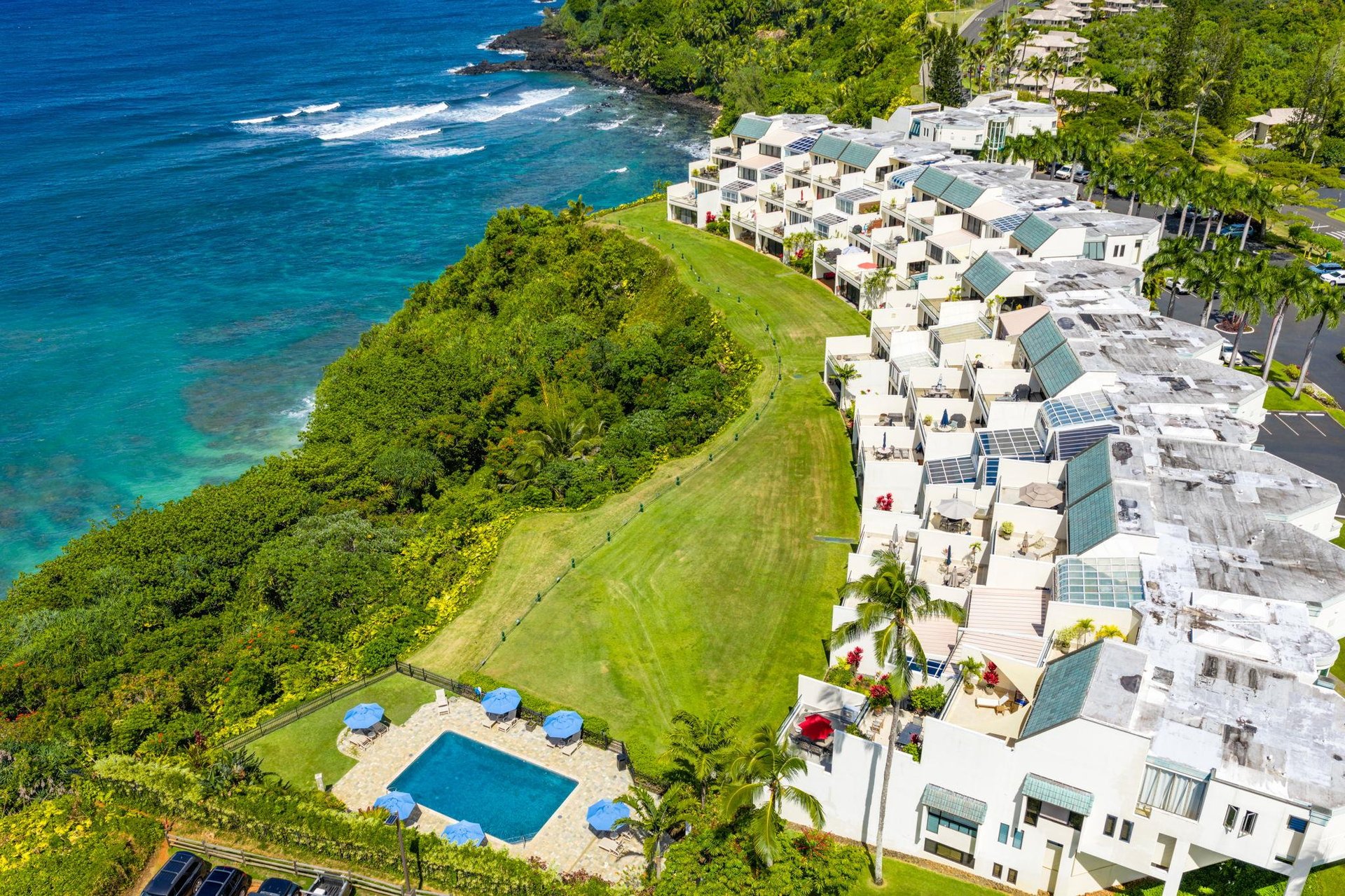Aerial View with Pool