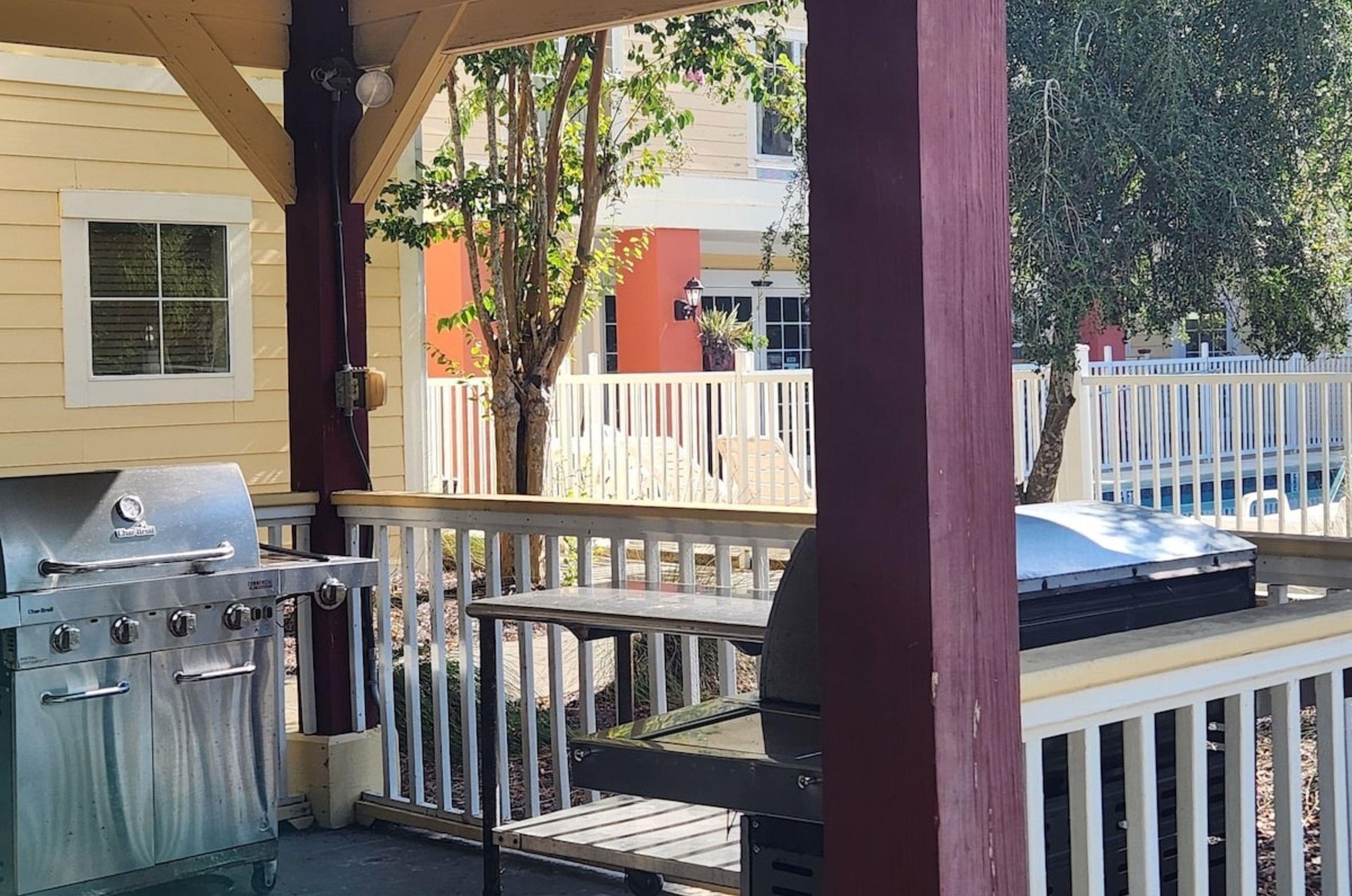 Outdoor barbecue grills at MainStay Suites in Port St. Joe, Florida