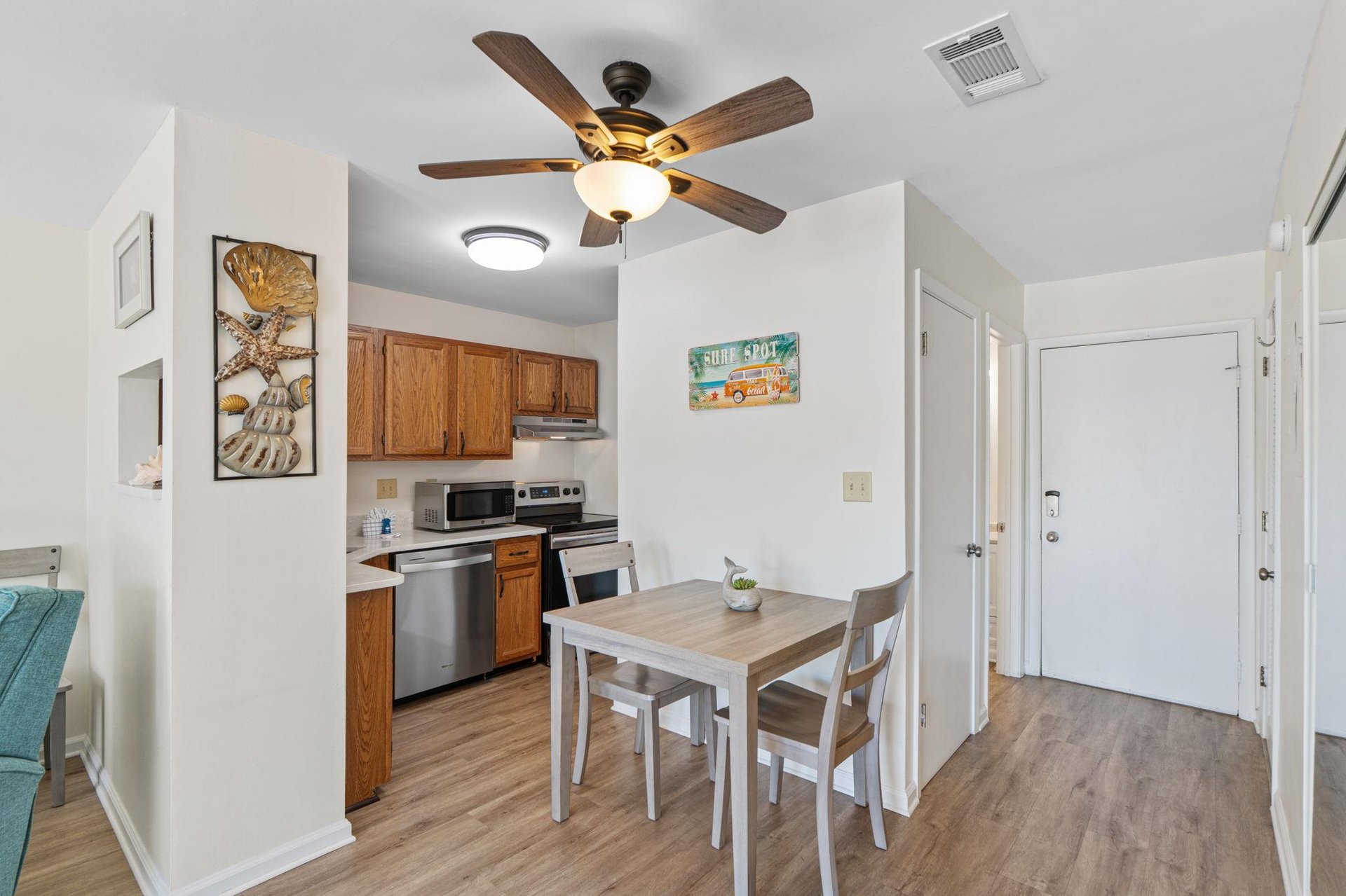 Dining area and kitchen