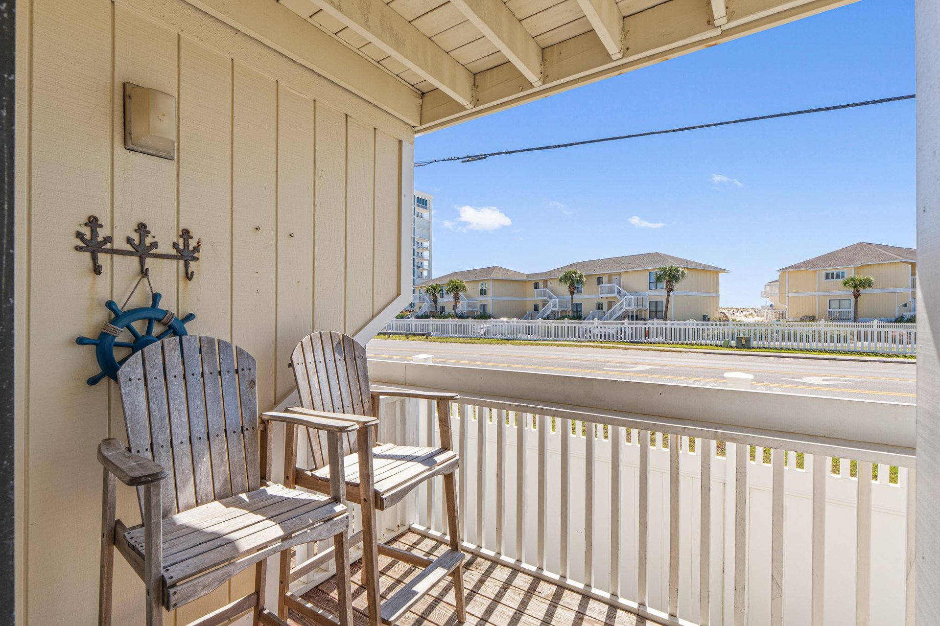 Balcony view of our beach access