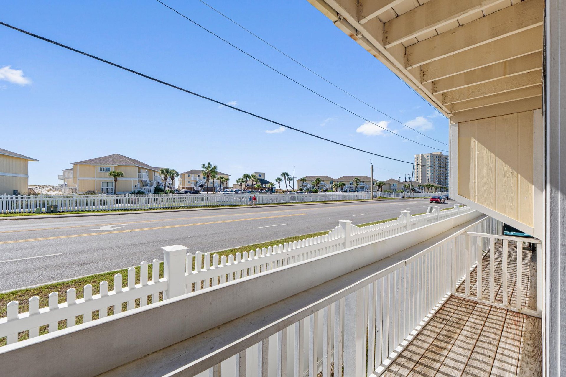 Balcony view facing our private beach area