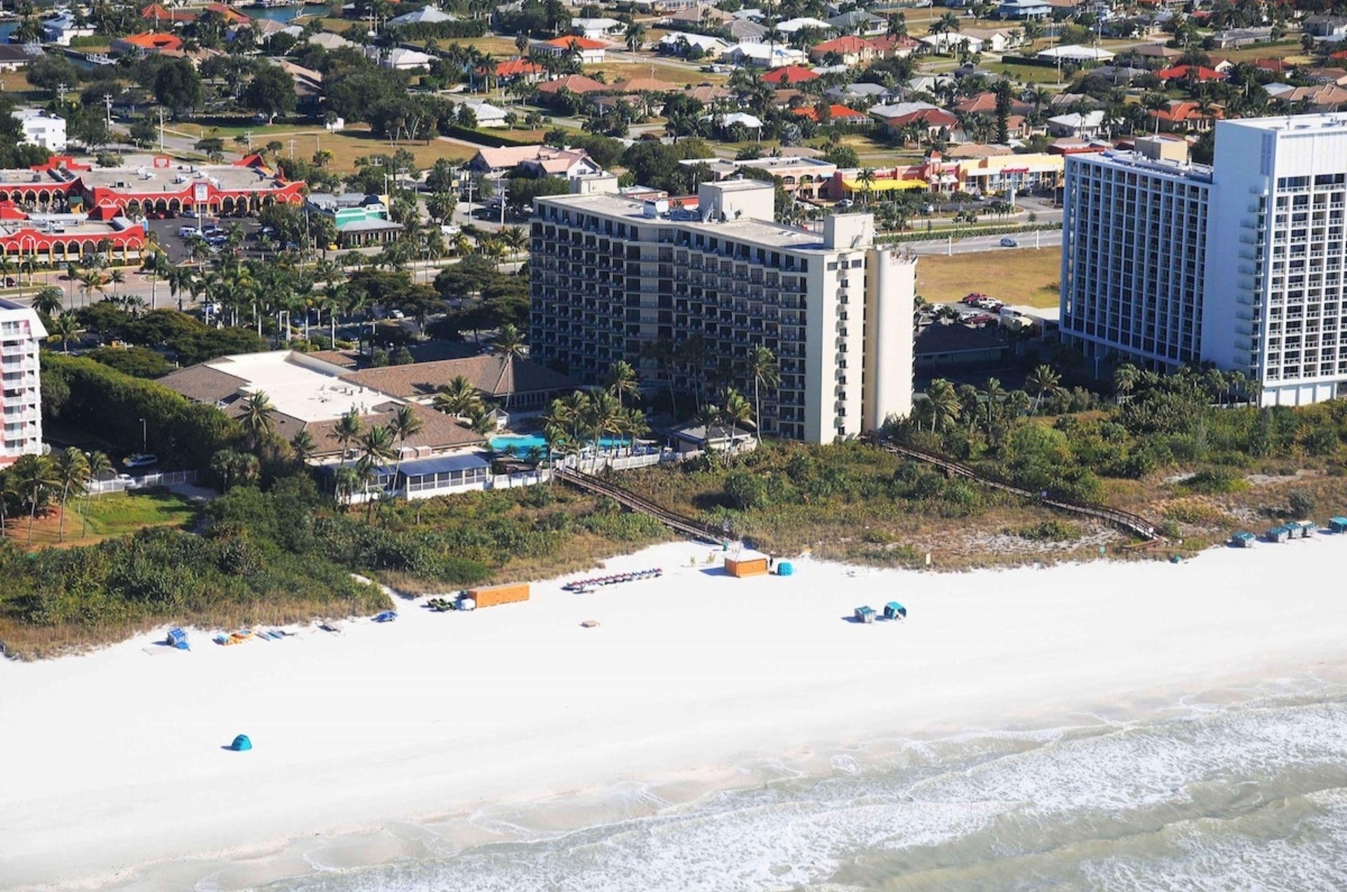 Aerial view of Hilton Marco Island Beach Resort and Spa