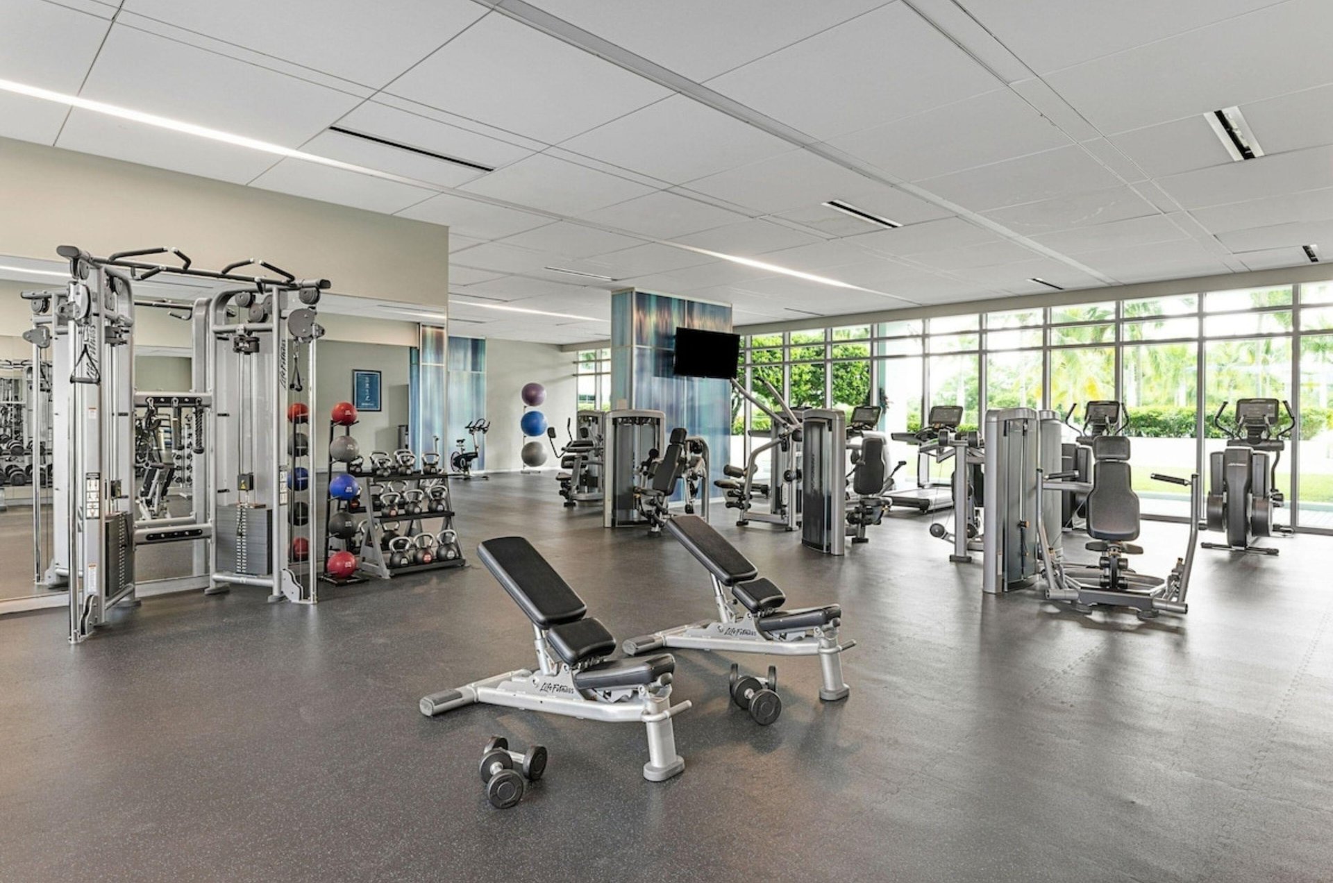 The resorts wellequipped fitness center