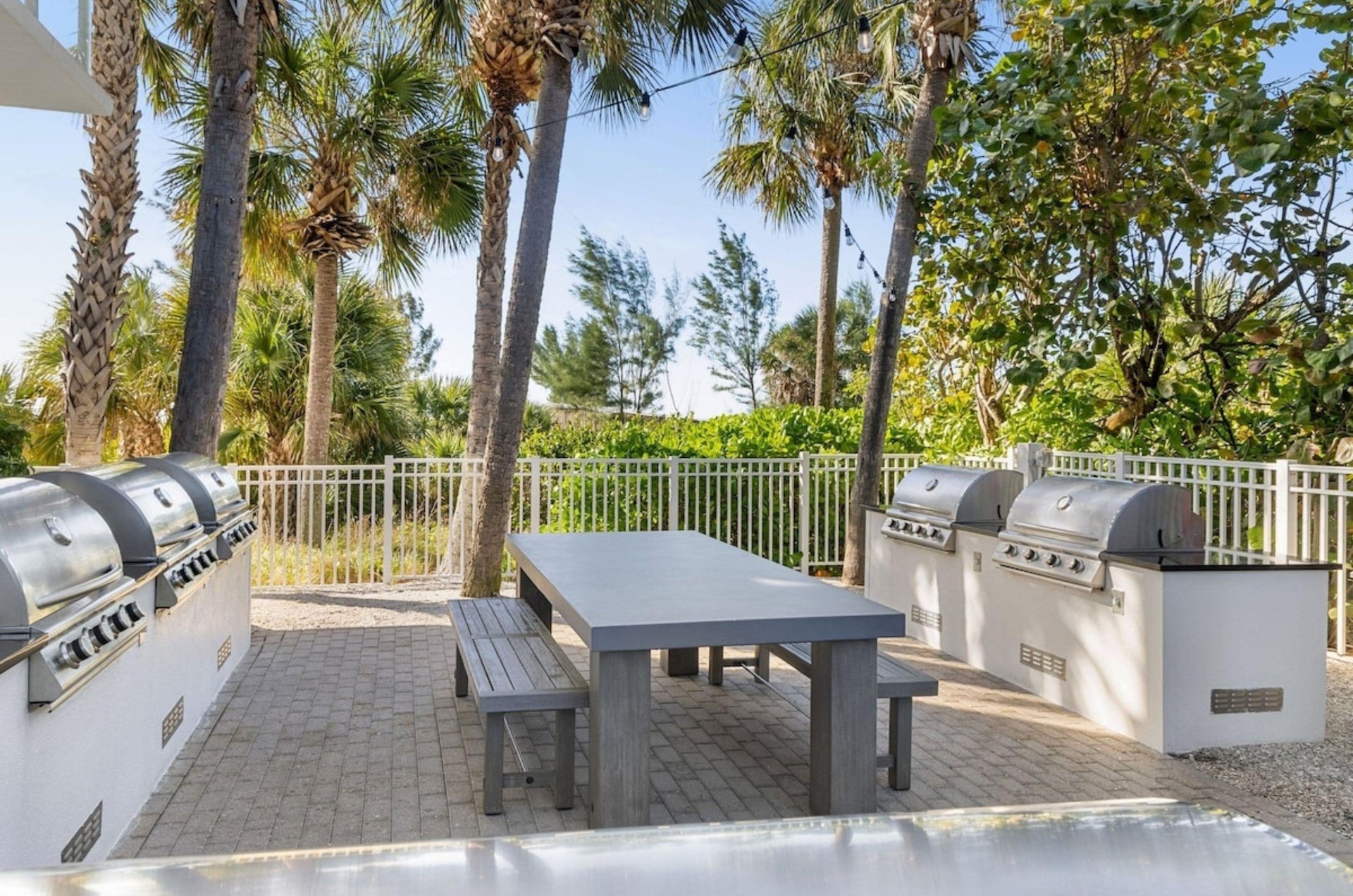 Outdoor barbecue grills at Marriotts Crystal Shores
