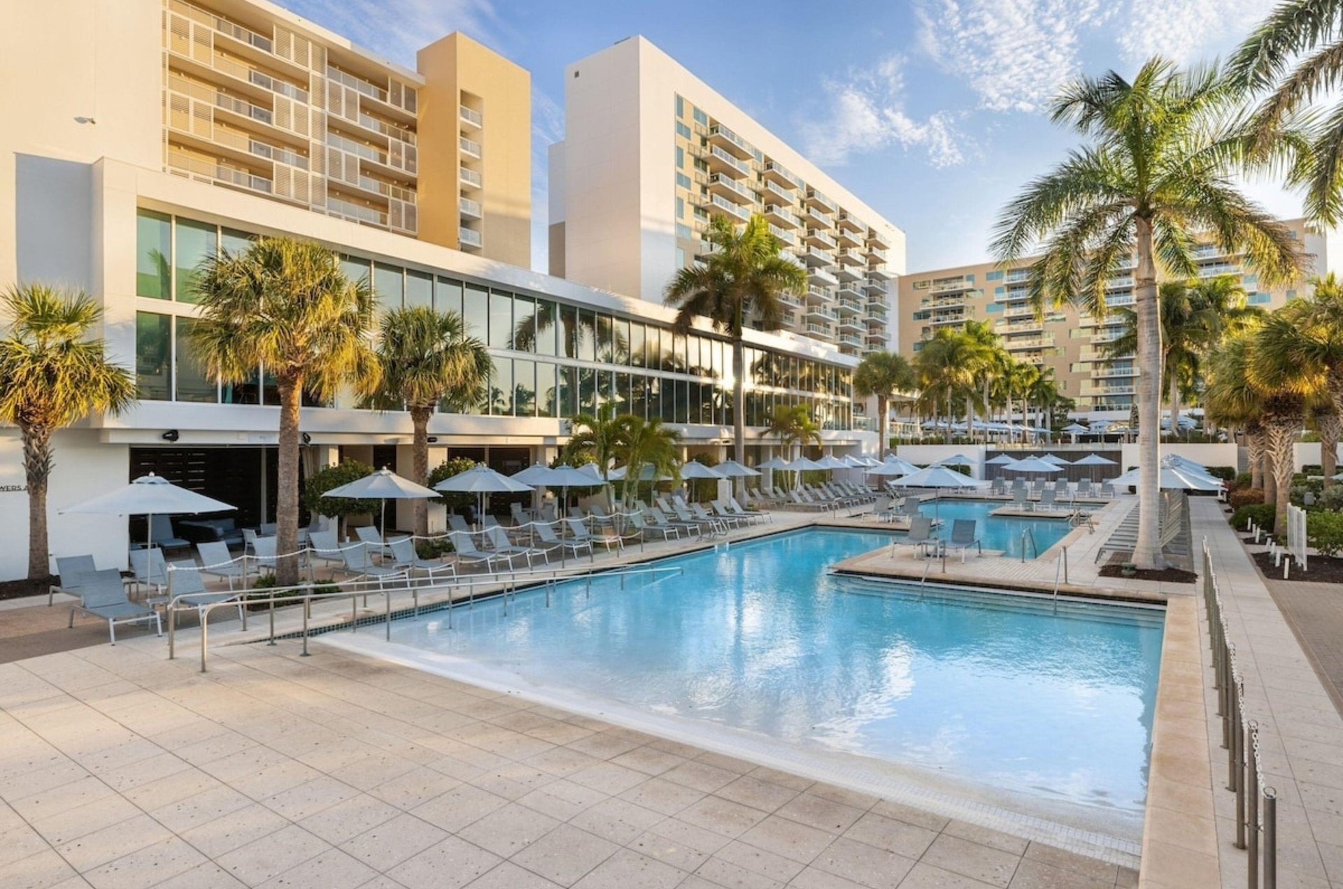 The heated outdoor pool at Marriotts Crystal Shores