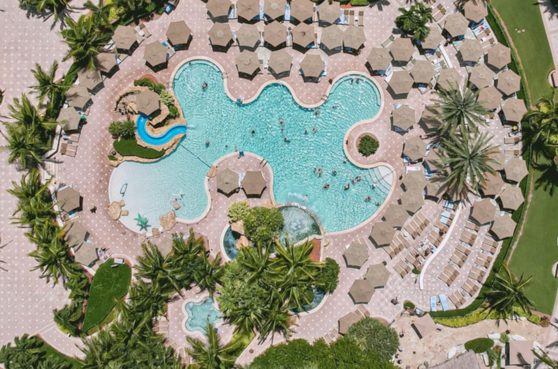 The large outdoor pool at the JW Marriottt on Marco Island, Florida