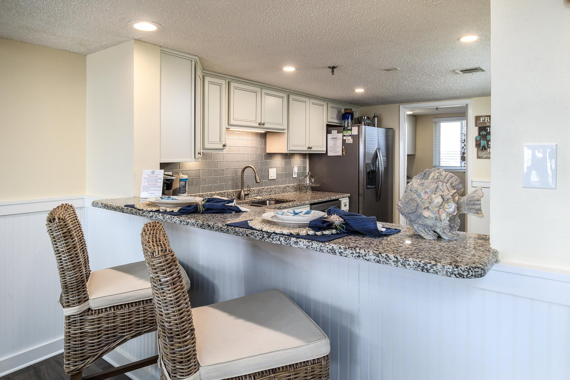 Additional seating at the breakfast bar