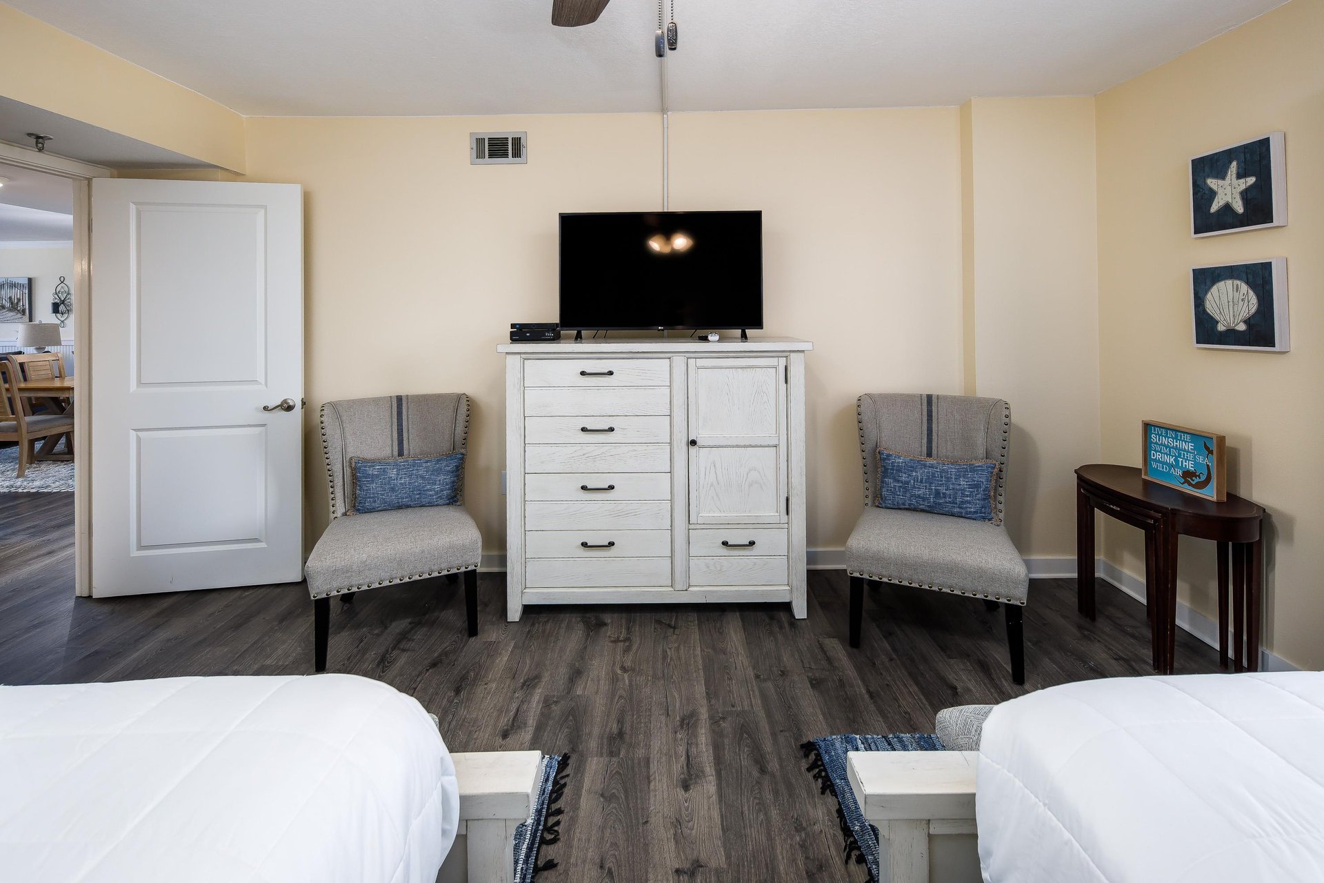 Plenty of space in this guest bedroom