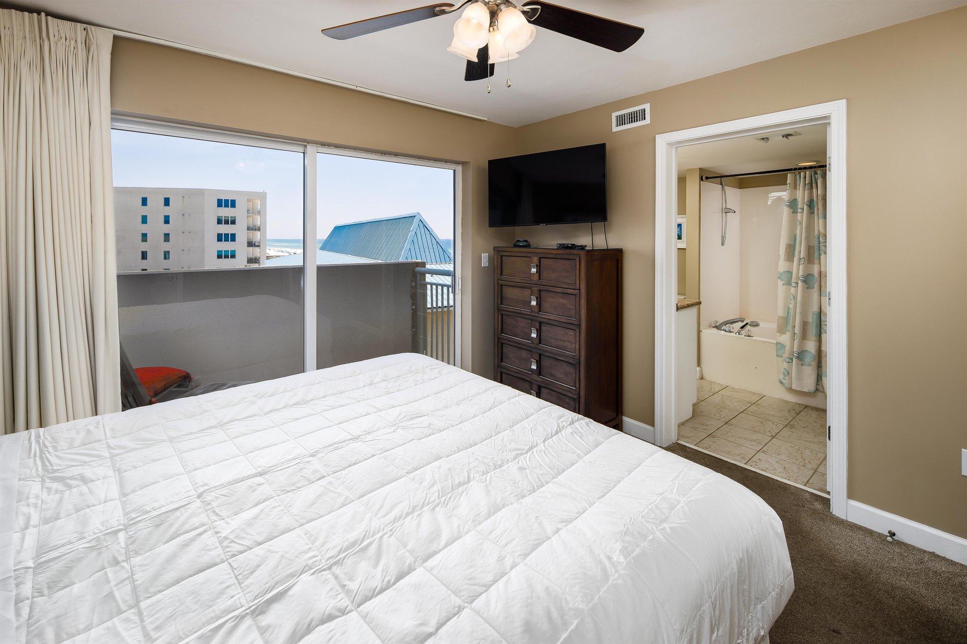 Rest peacefully with the sound of waves right outside your bedroom or step into your balcony and enjoy the view