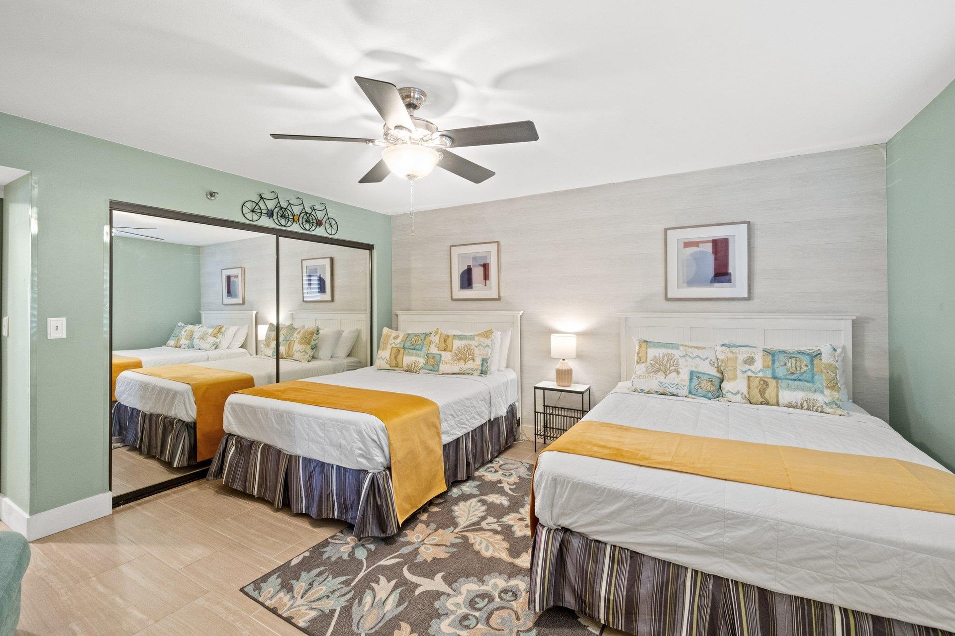 Plenty of storage with the large mirrored closet.