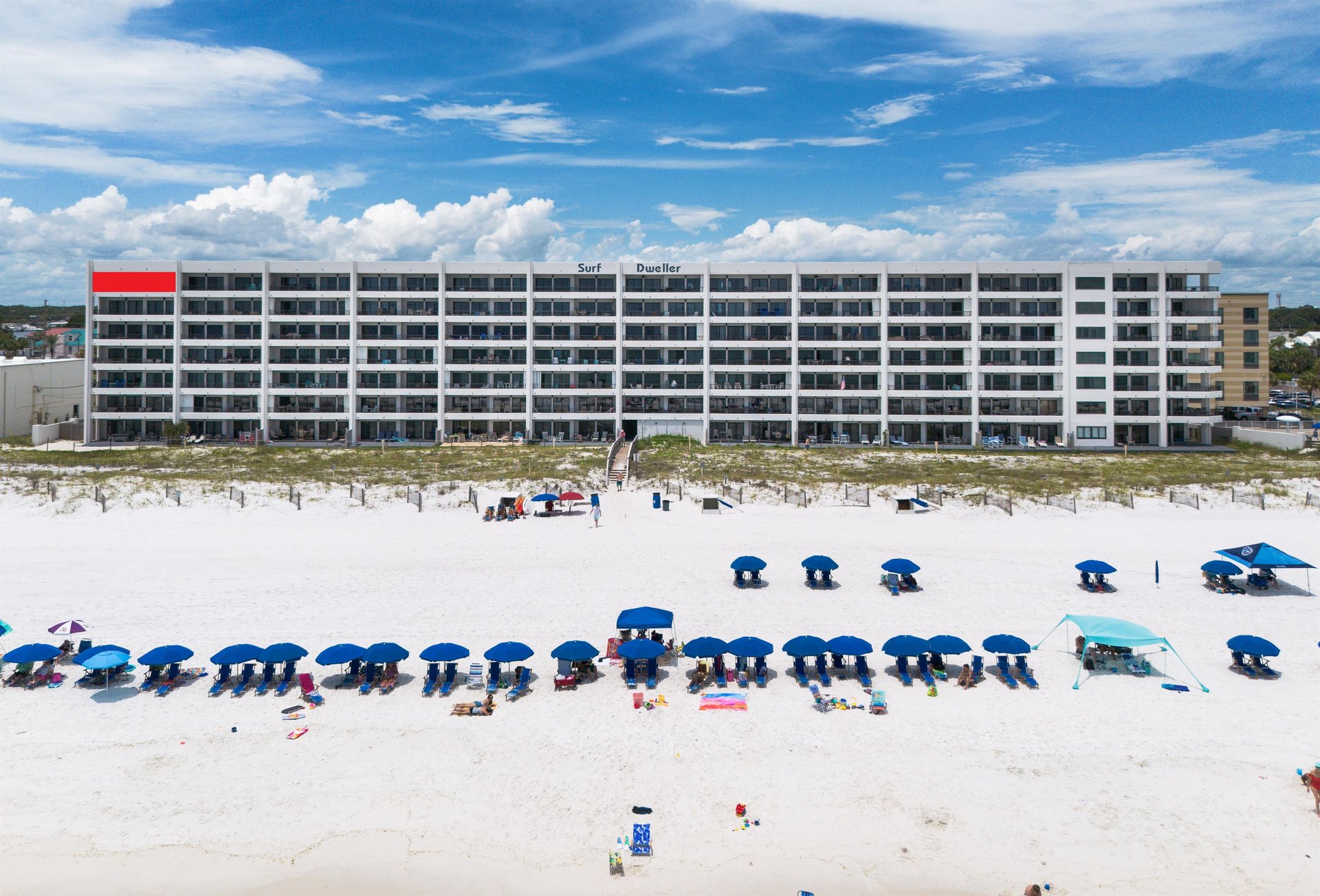 Red rectangular indicates location of unit balcony