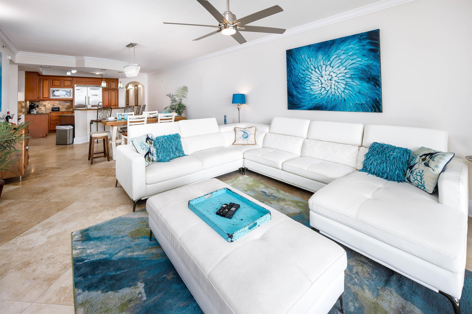 Spacious sectional couch for all your guests